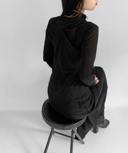 LVEU.（ラブユ.）の「Sheer mellow tops / シアーメロートップス（Tシャツ/カットソー・レディース・ブラック/グレー・FREE）」の17枚目の写真