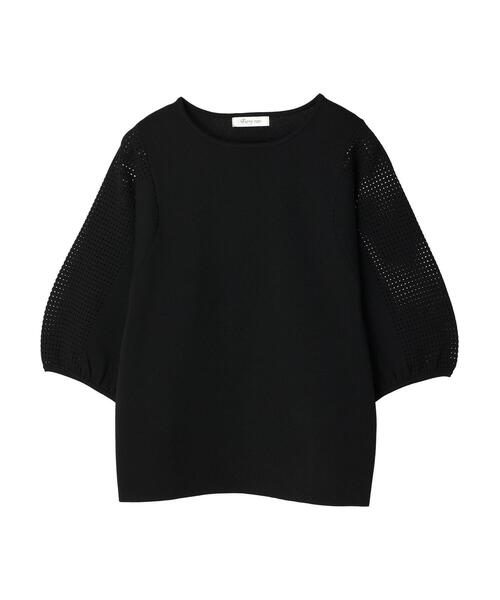 Green　Parks（グリーンパークス）の「・furry rate かる~いニットプルオーバー（ニット/セーター・レディース・ブラック/オフホワイト/イエロー/グリーン・FREE）」の7枚目の写真