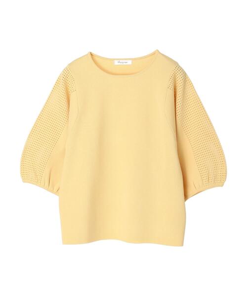 Green　Parks（グリーンパークス）の「・furry rate かる~いニットプルオーバー（ニット/セーター・レディース・ブラック/オフホワイト/イエロー/グリーン・FREE）」の6枚目の写真