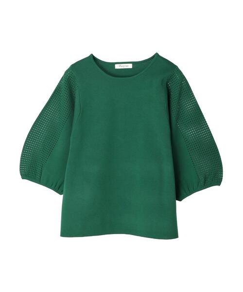 Green　Parks（グリーンパークス）の「・furry rate かる~いニットプルオーバー（ニット/セーター・レディース・ブラック/オフホワイト/イエロー/グリーン・FREE）」の5枚目の写真