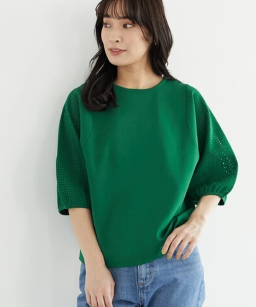 Green　Parks（グリーンパークス）の「・furry rate かる~いニットプルオーバー（ニット/セーター・レディース・ブラック/オフホワイト/イエロー/グリーン・FREE）」の3枚目の写真