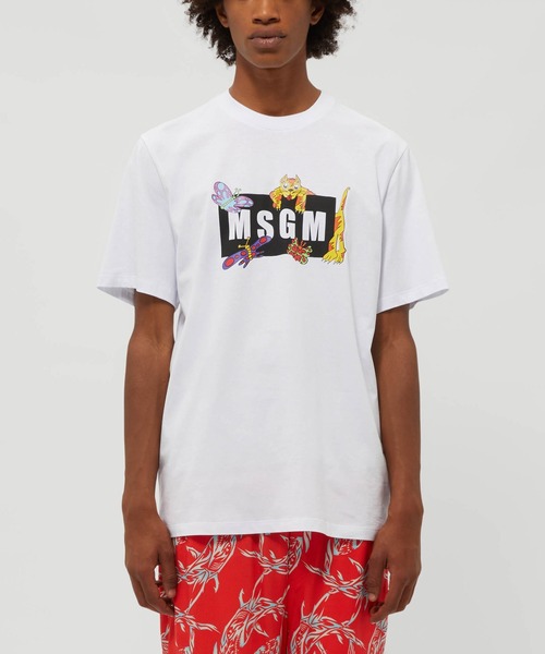 MSGM（エムエスジーエム）の「FUNNY TIGER BOXロゴTシャツ（T
