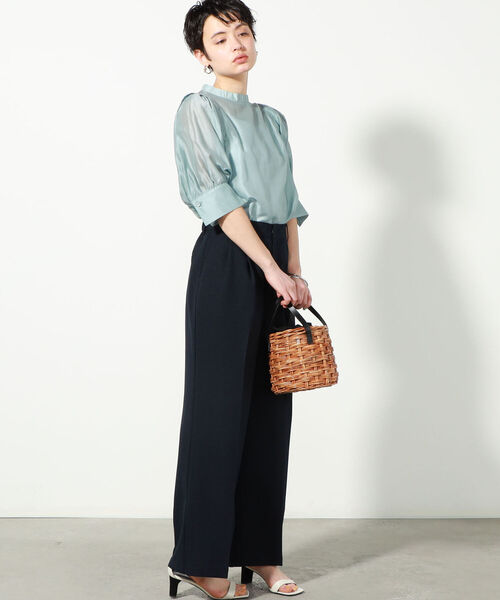 NOLLEY’S（ノーリーズ）の「◇【WEB限定】カラータックパンツ（その他パンツ・レディース・ベージュ/ネイビー/ブラウン/ラベンダー・40/38/36）」の6枚目の写真