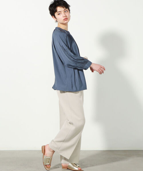 NOLLEY’S（ノーリーズ）の「◇【WEB限定】カラータックパンツ（その他パンツ・レディース・ベージュ/ネイビー/ブラウン/ラベンダー・40/38/36）」の14枚目の写真