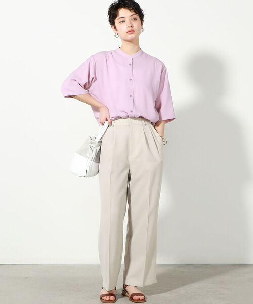 NOLLEY’S（ノーリーズ）の「◇【WEB限定】カラータックパンツ（その他パンツ・レディース・ベージュ/ネイビー/ブラウン/ラベンダー・40/38/36）」の15枚目の写真