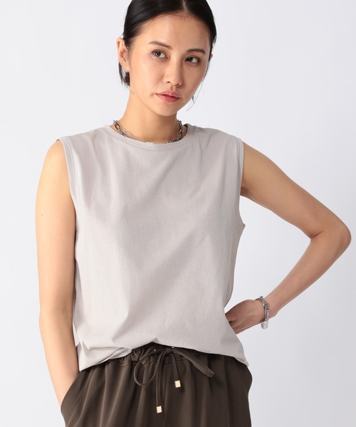 BARNYARDSTORM（バンヤードストーム）の「BARNYARDSTORM / 【WEB限定サイズL】ドライタッチタンク（Tシャツ/カットソー・レディース・グレイッシュベージュ/ブラウン/ブラック/ホワイト・0/2/1）」の16枚目の写真