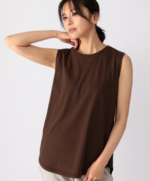 BARNYARDSTORM（バンヤードストーム）の「BARNYARDSTORM / 【WEB限定サイズL】ドライタッチタンク（Tシャツ/カットソー・レディース・グレイッシュベージュ/ブラウン/ブラック/ホワイト・0/2/1）」の21枚目の写真