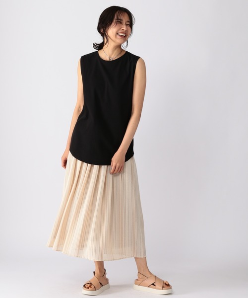 BARNYARDSTORM（バンヤードストーム）の「BARNYARDSTORM / 【WEB限定サイズL】ドライタッチタンク（Tシャツ/カットソー・レディース・グレイッシュベージュ/ブラウン/ブラック/ホワイト・0/2/1）」の10枚目の写真