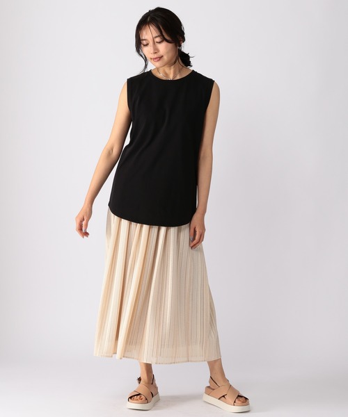 BARNYARDSTORM（バンヤードストーム）の「BARNYARDSTORM / 【WEB限定サイズL】ドライタッチタンク（Tシャツ/カットソー・レディース・グレイッシュベージュ/ブラウン/ブラック/ホワイト・0/2/1）」の11枚目の写真