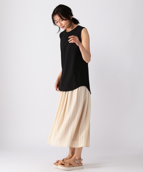 BARNYARDSTORM（バンヤードストーム）の「BARNYARDSTORM / 【WEB限定サイズL】ドライタッチタンク（Tシャツ/カットソー・レディース・グレイッシュベージュ/ブラウン/ブラック/ホワイト・0/2/1）」の12枚目の写真