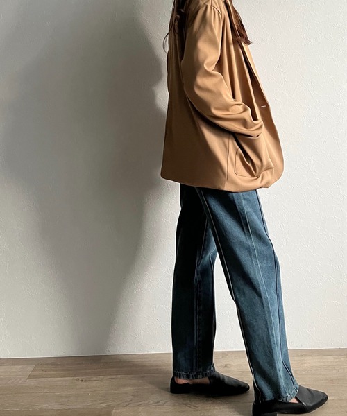ISOOK（アイスー）の「【ZOZOTOWN限定】Single tailored jacket / シングルテーラードジャケット（テーラードジャケット・レディース・ベージュ/チャコール・FREE）」の7枚目の写真