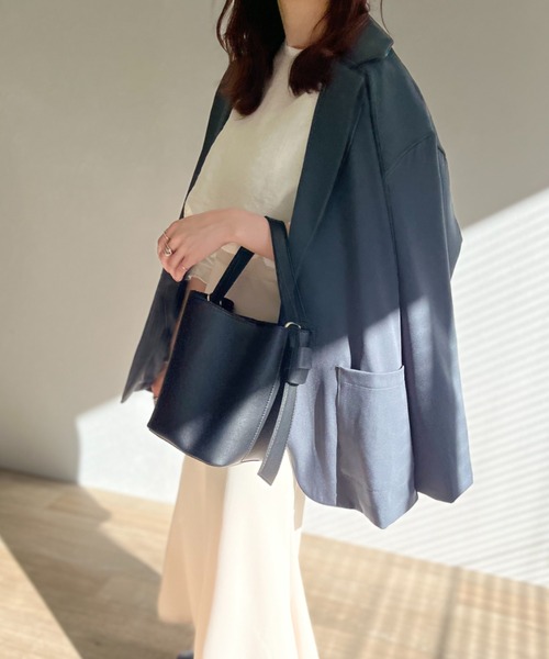 ISOOK（アイスー）の「【ZOZOTOWN限定】Single tailored jacket / シングルテーラードジャケット（テーラードジャケット・レディース・ベージュ/チャコール・FREE）」の10枚目の写真