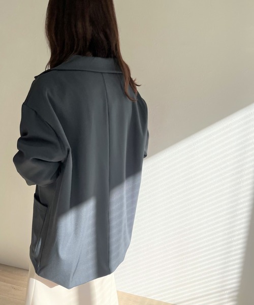 ISOOK（アイスー）の「【ZOZOTOWN限定】Single tailored jacket / シングルテーラードジャケット（テーラードジャケット・レディース・ベージュ/チャコール・FREE）」の12枚目の写真