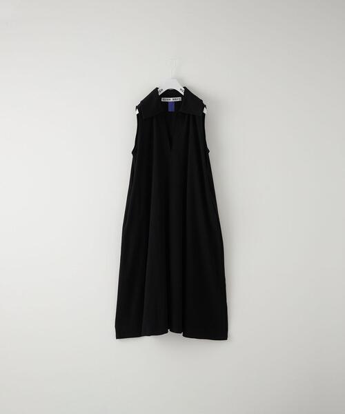 CITEN（シテン）の「＜CITEN（シテン）＞ビッグカラースキッパーマキシワンピース（ワンピース・レディース・ブラック/ライム・FREE）」の10枚目の写真