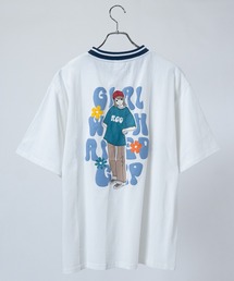 【1】〔Red Cap Girl/レッドキャップガール〕天竺 RCGラインリブ リンガーTシャツ