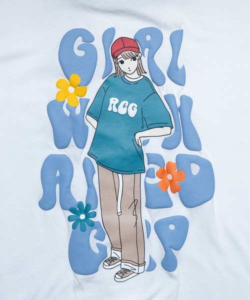 Red Cap Girl（レッドキャプガール）の「【a-r】〔Red Cap Girl/レッドキャップガール〕天竺 RCGラインリブ リンガーTシャツ（Tシャツ/カットソー・メンズ・サックスブルー/ホワイト/グリーン/ブルー/ホワイト系その他/アッシュグレー/ブラック/ブルー系1/ホワイト系1/ブラック系1/グレー系1・MEDIUM/LARGE/X-LARGE）」の14枚目の写真