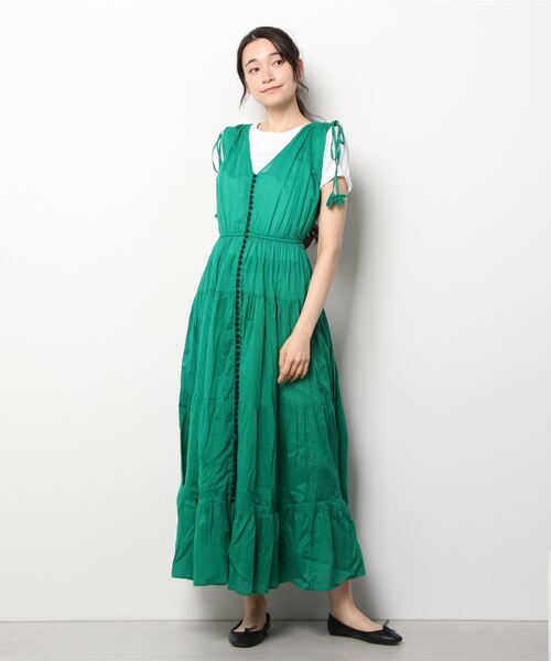 ottod'Ame（オットダム）の「ottod'Ame/オットダム/ONEPIECE ﾎﾞﾀﾝ（ワンピース・レディース・ブラック/ホワイト/グリーン・42）」の3枚目の写真