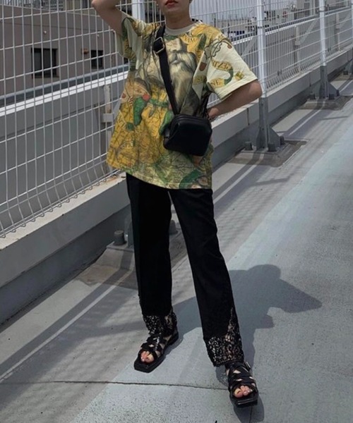 Ameri（アメリ）の「VINTAGE MAP TEE（Tシャツ/カットソー・レディース・マルチ・FREE）」の6枚目の写真
