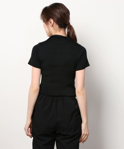 WC(ダブル シー)の「カラー半袖ポロ(Tシャツ/カットソー・レディース・ホワイト/ライトパープル/ブラック/グリーン/ピンク・FREE)」の6枚目の写真