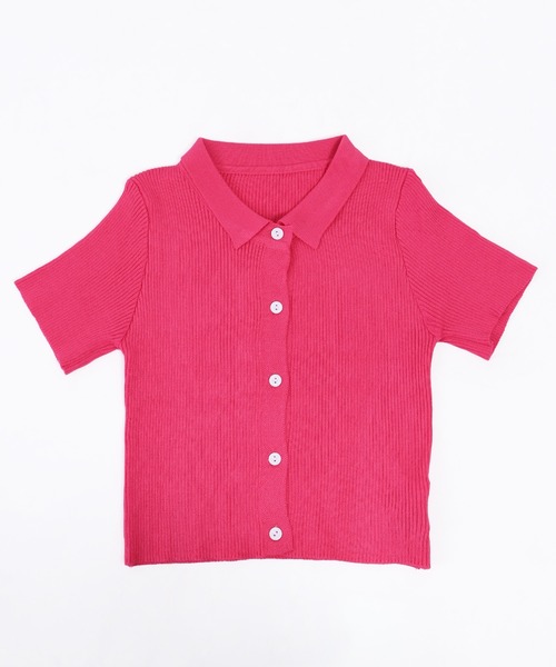 WC(ダブル シー)の「カラー半袖ポロ(Tシャツ/カットソー・レディース・ホワイト/ライトパープル/ブラック/グリーン/ピンク・FREE)」の17枚目の写真