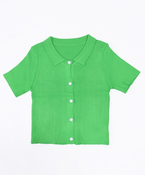 WC(ダブル シー)の「カラー半袖ポロ(Tシャツ/カットソー・レディース・ホワイト/ライトパープル/ブラック/グリーン/ピンク・FREE)」の15枚目の写真