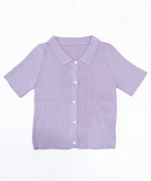 WC(ダブル シー)の「カラー半袖ポロ(Tシャツ/カットソー・レディース・ホワイト/ライトパープル/ブラック/グリーン/ピンク・FREE)」の16枚目の写真