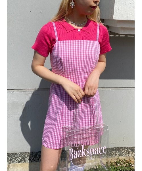 WC(ダブル シー)の「カラー半袖ポロ(Tシャツ/カットソー・レディース・ホワイト/ライトパープル/ブラック/グリーン/ピンク・FREE)」の12枚目の写真