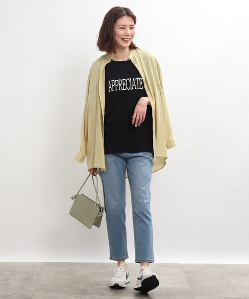 SHOO・LA・RUE（シューラルー）の「◆【接触冷感/洗濯機可/S-LL】裏ひんやりデニムスキニー（デニムパンツ・レディース・ブラック/ブルー/ダークネイビー/ホワイト系・10/01/03/04/05/02）」の6枚目の写真