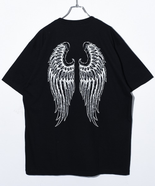 TRAVAS TOKYO（トラバス トウキョウ）の「『TRAVAS TOKYO/トラバス トーキョー』Blindfold BIG Tee/天使プリント 半袖Tシャツ（Tシャツ/カットソー・レディース・ホワイト/ブラック/サックスブルー・FREE）」の14枚目の写真