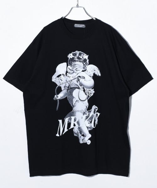 TRAVAS TOKYO（トラバス トウキョウ）の「『TRAVAS TOKYO/トラバス トーキョー』Blindfold BIG Tee/天使プリント 半袖Tシャツ（Tシャツ/カットソー・レディース・ホワイト/ブラック/サックスブルー・FREE）」の13枚目の写真
