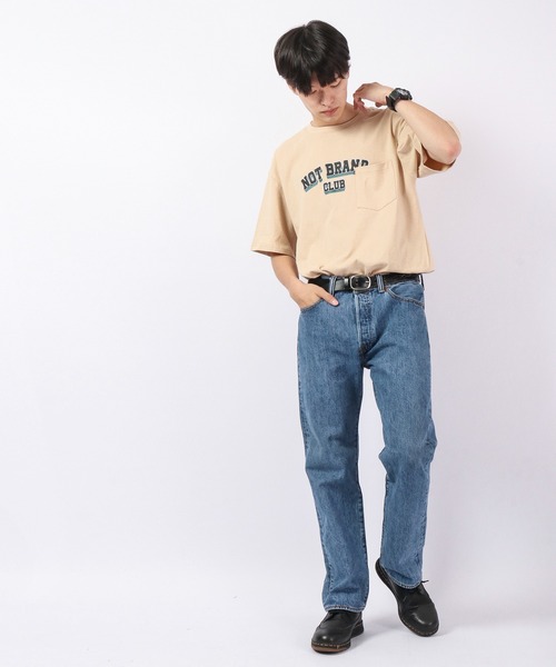FUNALIVE(ファンアライブ)の「Sunsweet NOT BRANDロゴ半袖Tシャツ(Tシャツ/カットソー・メンズ・ネイビー/ベージュ・M/L)」の13枚目の写真