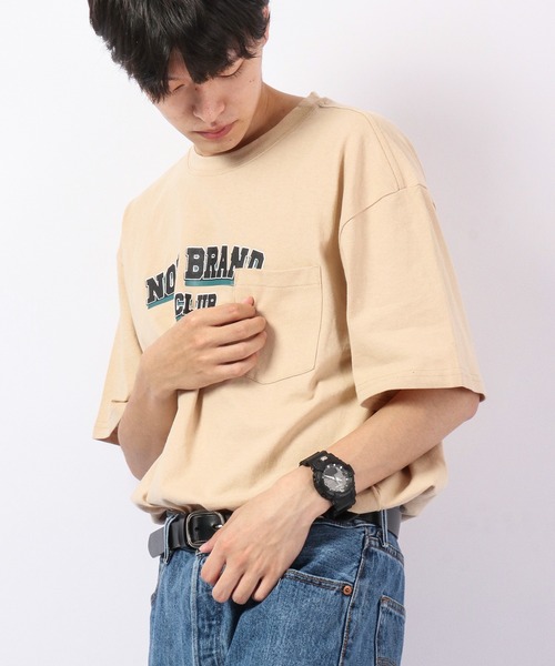 FUNALIVE(ファンアライブ)の「Sunsweet NOT BRANDロゴ半袖Tシャツ(Tシャツ/カットソー・メンズ・ネイビー/ベージュ・M/L)」の22枚目の写真