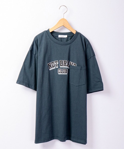 FUNALIVE(ファンアライブ)の「Sunsweet NOT BRANDロゴ半袖Tシャツ(Tシャツ/カットソー・メンズ・ネイビー/ベージュ・M/L)」の7枚目の写真