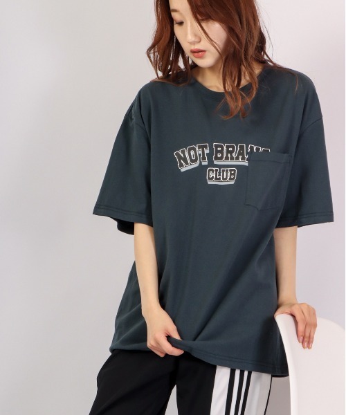 FUNALIVE(ファンアライブ)の「Sunsweet NOT BRANDロゴ半袖Tシャツ(Tシャツ/カットソー・メンズ・ネイビー/ベージュ・M/L)」の14枚目の写真