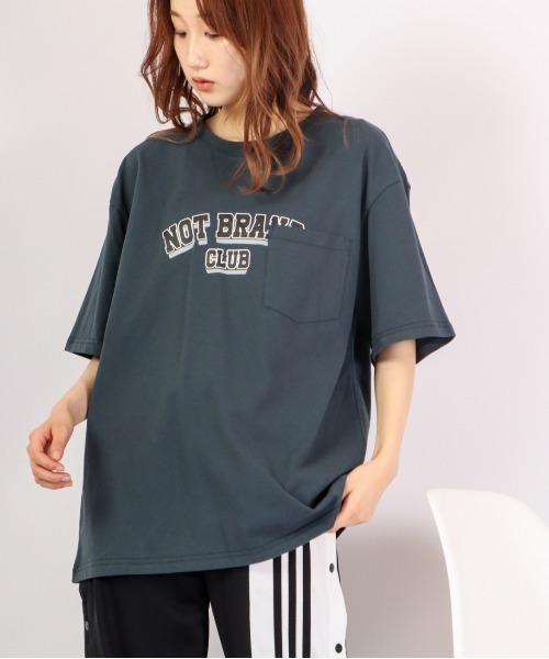 FUNALIVE(ファンアライブ)の「Sunsweet NOT BRANDロゴ半袖Tシャツ(Tシャツ/カットソー・メンズ・ネイビー/ベージュ・M/L)」の8枚目の写真