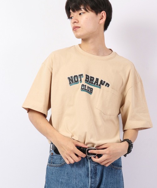 FUNALIVE(ファンアライブ)の「Sunsweet NOT BRANDロゴ半袖Tシャツ(Tシャツ/カットソー・メンズ・ネイビー/ベージュ・M/L)」の18枚目の写真