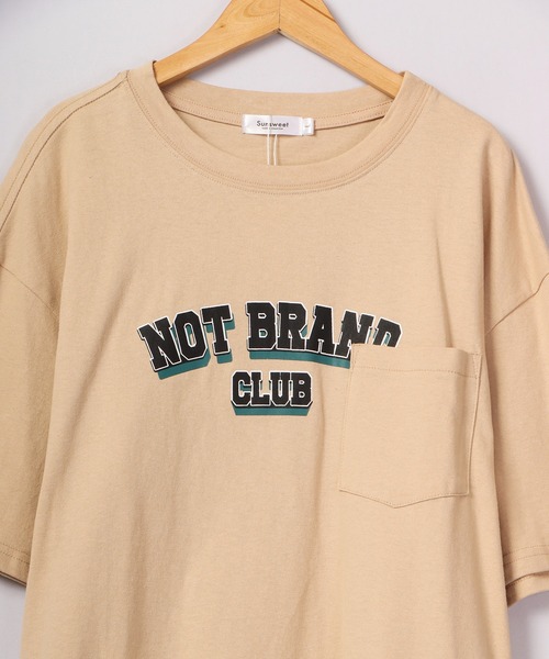 FUNALIVE(ファンアライブ)の「Sunsweet NOT BRANDロゴ半袖Tシャツ(Tシャツ/カットソー・メンズ・ネイビー/ベージュ・M/L)」の15枚目の写真