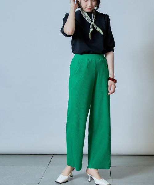 SETUP7（セットアップセブン）の「【SETUP7】ランタンスリーブTシャツ 5分袖 SCCH140 ※（Tシャツ/カットソー・レディース・ブラック/ピンク/ブルー/グリーン・FREE）」の10枚目の写真