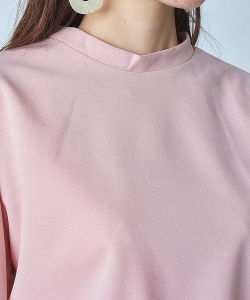 SETUP7（セットアップセブン）の「【SETUP7】ランタンスリーブTシャツ 5分袖 SCCH140 ※（Tシャツ/カットソー・レディース・ブラック/ピンク/ブルー/グリーン・FREE）」の21枚目の写真