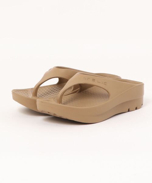 TELIC(テリック)の「【TELIC】テリック W-FLIPFLOP リカバリートングサンダル【厚底】(サンダル・メンズ・ダークグレー/ブラック/キャメル/ネイビー/アイボリー・M/L/M/L/XL/S/ML)」の1枚目の写真