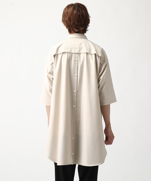 tk.TAKEO KIKUCHI（ティーケータケオキクチ）の「◆バックボタン半袖ロングシャツ（シャツ/ブラウス・メンズ・ブラック/ナチュラル/ブラウン系7/ブルー系2/ブラック系2・66/88）」の14枚目の写真