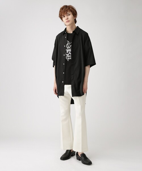 tk.TAKEO KIKUCHI（ティーケータケオキクチ）の「◆バックボタン半袖ロングシャツ（シャツ/ブラウス・メンズ・ブラック/ナチュラル/ブラウン系7/ブルー系2/ブラック系2・66/88）」の22枚目の写真