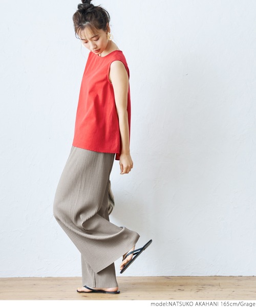 coca（coca）（コカ）の「【ロングタイプ】リブパンツ（その他パンツ・レディース・チャコールグレー/ブラック/カーキ/ブルー/アイボリー/グレイッシュベージュ・ONE SIZE）」の10枚目の写真
