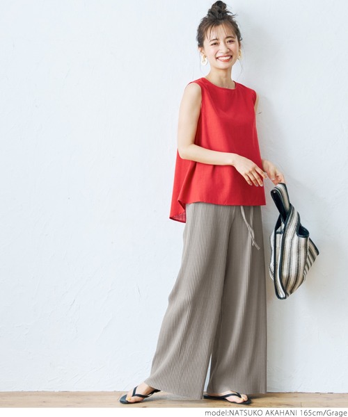 coca（coca）（コカ）の「【ロングタイプ】リブパンツ（その他パンツ・レディース・チャコールグレー/ブラック/カーキ/ブルー/アイボリー/グレイッシュベージュ・ONE SIZE）」の12枚目の写真