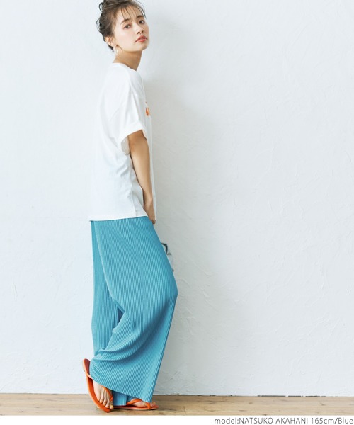 coca（coca）（コカ）の「【ロングタイプ】リブパンツ（その他パンツ・レディース・チャコールグレー/ブラック/カーキ/ブルー/アイボリー/グレイッシュベージュ・ONE SIZE）」の20枚目の写真