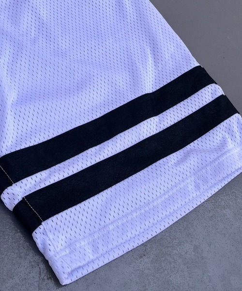 XU（エックスユー）の「【XU×BLANKY JET/ブランキージェット】good bye hiphop MESH SHORTS/メッシュショーツ ハーフパンツ セットアップ 90年代 00年代 オーバーサイズ ホッケーセットアップ（その他パンツ・メンズ・ホワイト/ブラック・L/XL）」の15枚目の写真