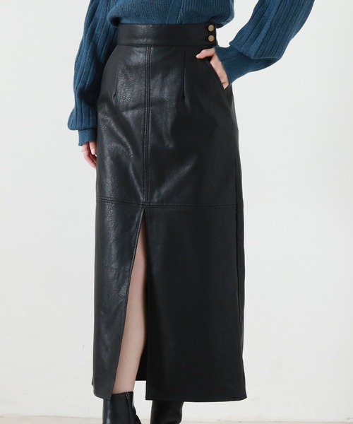 Cheek（チーク）の「レザータイトスカート（スカート・レディース・ブラック/ブラウン/ベージュ・SMALL/MEDIUM）」の20枚目の写真