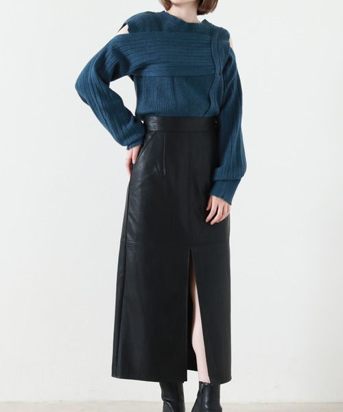 Cheek（チーク）の「レザータイトスカート（スカート・レディース・ブラック/ブラウン/ベージュ・SMALL/MEDIUM）」の18枚目の写真