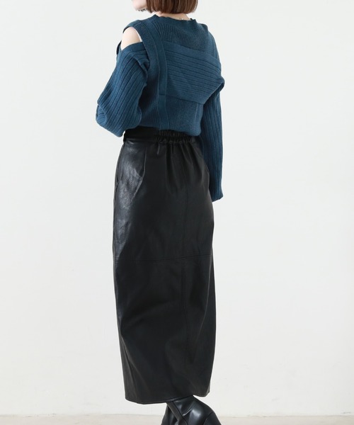 Cheek（チーク）の「レザータイトスカート（スカート・レディース・ブラック/ブラウン/ベージュ・SMALL/MEDIUM）」の17枚目の写真