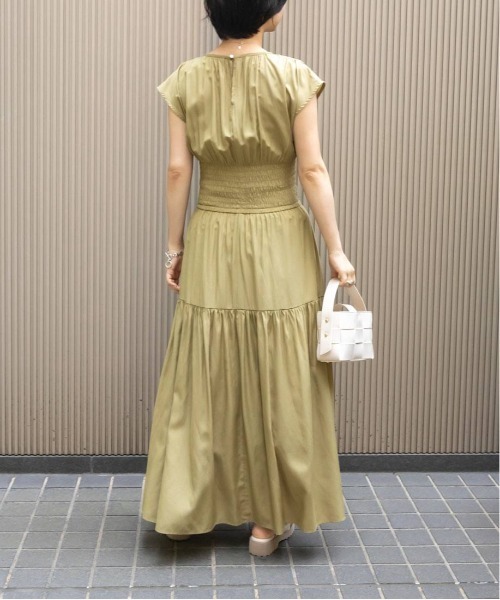 RANDA（ランダ）の「ウエストシャーリングワンピース（ワンピース・レディース・グリーン/ネイビー/パープル・1/0）」の5枚目の写真